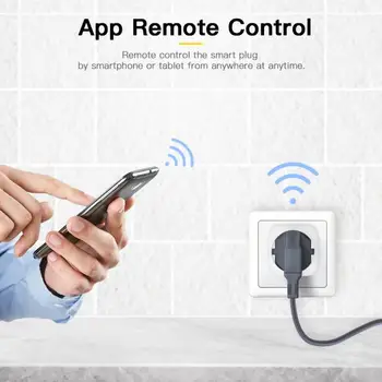 2021 Smart Plug WiFi Zásuvky EÚ 10A Power Monitor Načasovanie Funkcia Tuya SmartLife APLIKÁCIE Ovládanie Práce S Alexa Asistent Google