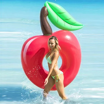 Obrie Cherry Plávanie Kruhu Nafukovacie Float Pre Dospelých Pool Party Hračky Flamingo Jazdiť Na Vzduch Matrac Plávanie Krúžok Boia