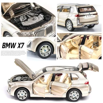 1:24 BMW X7 Modelu Auta Zliatiny Auto Die Cast Toy Model Auta Vytiahnuť Späť detské Hračky Zberateľstvo