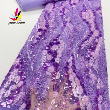 Sequin Korálky Čipky Textílie Dubaj Nigérijský Najnovšie Afriky Štýly Postupnosť Tylu Kvalitné 2021
