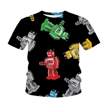 2021 Nové Letné Módy Unisex Roztomilý dinosaurus T-shirt Deti Chlapcov Krátke Rukávy 3D Tlač Tees, Baby, Deti Topy Pre Dievčatá Oblečenie
