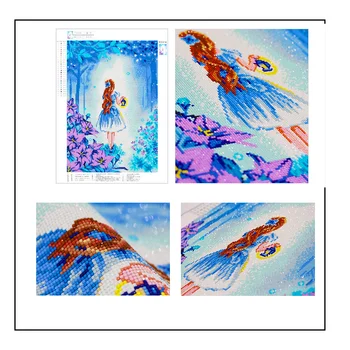 Fantasy Námestie Kolo Vŕtať Anime dievča deti darček Mozaiky Diamond Maľovanie Cross Stitch DIY umelecké diela 5D Výšivky dekor puzzle