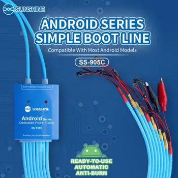 SS-905C Napájací Kábel Android Jedno Tlačidlo Boot Ovládanie pre Huawei Xiao Samsung Meizu OnePlus OPPO Anti-Spáliť Test Line