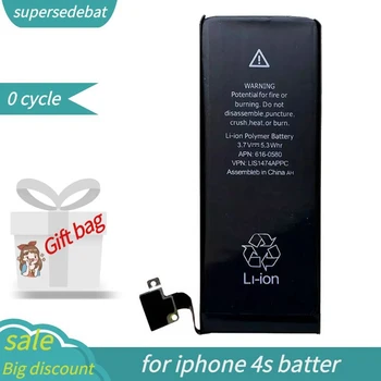 Pre iphone 4s Batéria 1430mah Black Lítium-iónová Batéria bateria Batéria pre apple iphone 4s Nabíjateľné Batérie Batterijen
