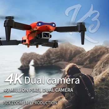 DIEŤA MLIEČNE Nové K3 Drone Profesional 4K HD Dual Camera Skladacia Výška Udržuje Mini Dron Fotografie Vrtuľník Hračky Darček Pre Chlapcov