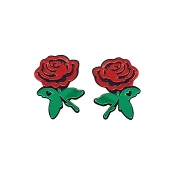 Gotický Rose Stud Kvetinový Náušnice 90. rokov Štýle Vintage francúzskej Rastlín 2021 Akryl Náušnice pre Ženy Módne Šperky Strany Dary Nové