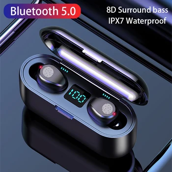 LEVANA F9 Bezdrôtový TWS Slúchadlá Bluetooth 5.0 Slúchadlá HD hovory slúchadlá Športové Headset S charge BOX Na nabíjanie smartphone