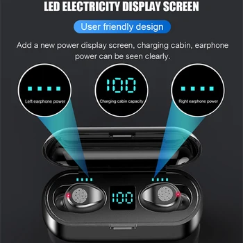 LEVANA F9 Bezdrôtový TWS Slúchadlá Bluetooth 5.0 Slúchadlá HD hovory slúchadlá Športové Headset S charge BOX Na nabíjanie smartphone