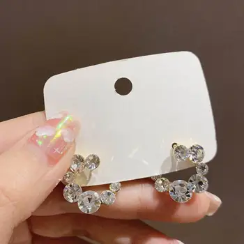 Malé Kamienky Kruhu Stud Náušnice Pre Ženy kórejský Štýl Delikátny Jednoduché Šperky Shinning Earings bijoux
