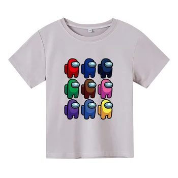 Deti t-shirt tlače medzi nami zábavné oblečenie pre dievčatá chlapci kostýmy deti 2021 letné topy populárne hry pre deti, oblečenie pre baby t