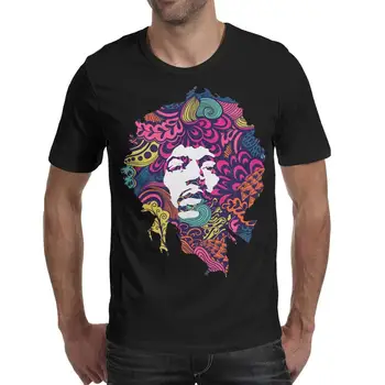 Happyness Muž Krátky Rukáv Bavlna T-Shirts Jimi-Hendrix - Shirt Nové Vtipné Tričká Topy Tee Tričko Krátky Rukáv, Bavlna Muž