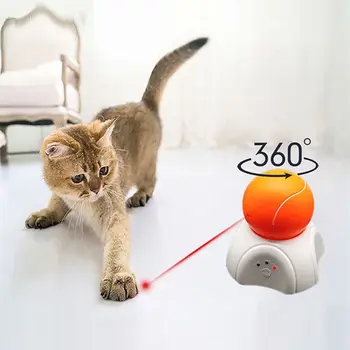 Inteligentné Elektrické Hračiek pre Mačky Automatické Otáčanie Laser Cat Hračka 360 Stupeň Provokujúcej Pet Mačiatko Interaktívne Elektronické Loptu Hračka pre Mačky