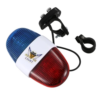 Požičovňa Cyklistické 4 Tóny 6 LED Elektronické LED Výstražné Svetlá Siréna Horn Bzučiak Bell