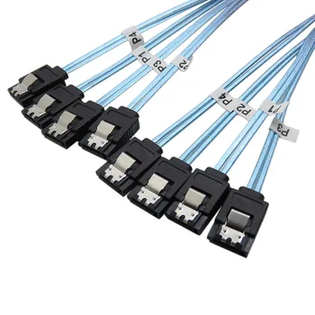 Hot Plug 7pin Vysokej Rýchlosti 4 SATA 6Gbps & 6sata Kábel pre Server 50 cm/Dĺžka 100 cm