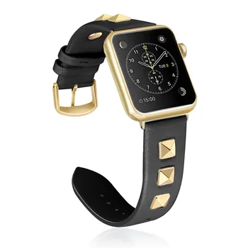 Nový Dizajn Nitu Štýl Watchband pre Apple Hodinky Kapela Série 6 SE 5 4 3 2 Náramok Muži/Ženy Kožený Remienok 40 mm 44 mm 38 mm 42mm