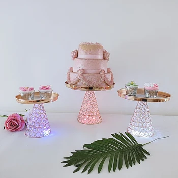 1pcs Crystal Kov Tortu Stojan Zrkadlo Cupcake Dekorácie Dezert Podstavec Svadobné Party Displej Zásobník