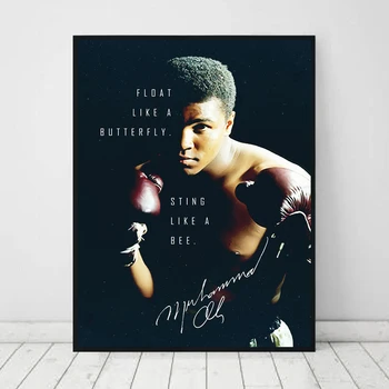 Muhammad Ali Boxu Hviezda Športové Plagát Abstraktné Maliarske Plátno Umenie Inšpirovať Citát Tlač pre Chlapcov Spálňa Domova Stenu Obrázok