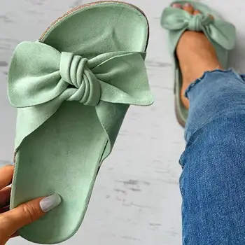 Ženy Papuče Letné Sandále 2021 Ytmtloy Bowknot Bežné Pláže Topánky Dámske Módne Zapatillas Mujer Casa Flip Flop