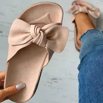 Ženy Papuče Letné Sandále 2021 Ytmtloy Bowknot Bežné Pláže Topánky Dámske Módne Zapatillas Mujer Casa Flip Flop