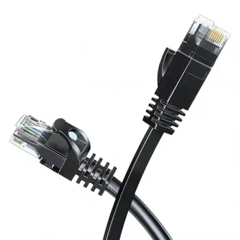 Čierne Krátke Kábel 10 CM 1m CAT5 CAT5e CAT6e UTP Ethernet Sieťový Kábel Samec Samec RJ45 LAN Patch kábel Pre Gigabit Ethernet PC