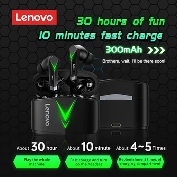 Nové Produkty na sklade Lenovo LP6 Bezdrôtový Headset Bluetooth V5.0 Hra Pravda Esports Jesť Kurča Extra Dlhú Životnosť Dotykové Contro