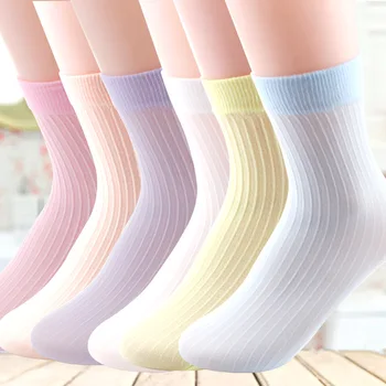 5 Párov Letné Detské Farebné Cukríky Farebné detské Ponožky Letné Tenké Časti Detí Candy Ponožky detské Krátke