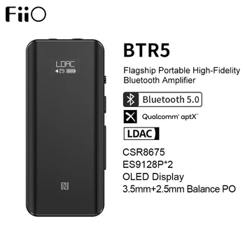 FiiO BTR5 Prenosné Bluetooth Slúchadlový Zosilňovač CSR8675 AptX HD LDAC USB DAC AAC iPhone Android 3,5 mm 2,5 mm HiFi Audio Dekodér