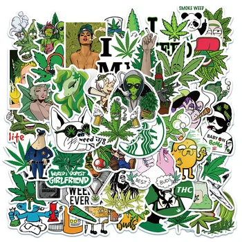 10/30/50PCS Malé Čerstvé Cartoon Zelené Rastliny, Tvorivé Cudzie Prilba Dnes Prilba Notebook Skateboard Dekorácie, Hračky Veľkoobchod