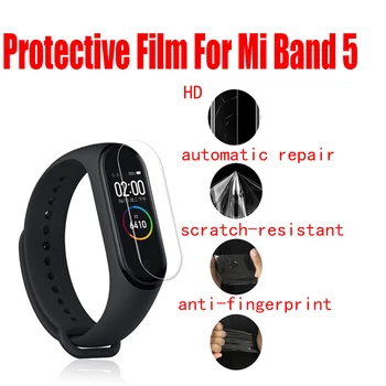 Ochranná Fólia Pre Xiao Mi Pásmo 5 Inteligentný Náramok Full Screen Protector Hydrogel Film Automatické Opravy Anti-odtlačkov prstov