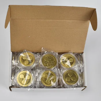 50pcs Zvlnenie mince XRP Zlato silve MAIL Pamätné Zvlnenie XRP Kolektory Á Kolekcie Darček cryptocurrency mince