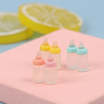Roztomilý 1:12 Simulácia Mini Mlieko Fľaše dojčenských Fliaš, Miniatúrne Baby Bottle DIY domček pre bábiky Miniatúrne Príslušenstvo