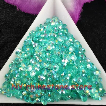 10000pcs/taška,SS12 3 mm TM light blue AB Farba Jelly Živice Crystal Kamienkami Nail Art Nášivka maľovanie drahokamu pre DIY nechtov