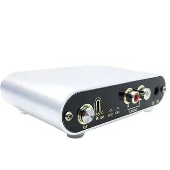 AV switcher 3 Vstup 1 Výstup / 1 Vstup 3 Výstup RCA Audio Signálu Remote Selector Switch Pre Zosilňovač + Diaľkové Ovládanie