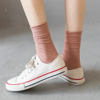 1 Pár Žien Ponožky Letné Jar Nové Tenké Voľné Ponožky Farebné Lady Dlhé Ponožky Fashion Dievčatá Študentov Pevné Ponožky