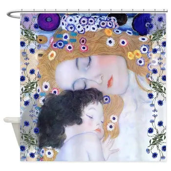 Dizajn Gustav Klimt Matka & Dieťaťa Dekoratívne Textílie Sprchový Záves Kúpeľňa Polyester Dekor