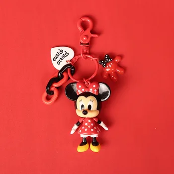 Disney mickey mouse, minnie obal vaku prívesok Roztomilý Kreslený Auto Keychain Aktovka Prívesok Taška dievča, chlapec so suvenírmi darček hračka