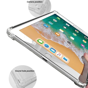 Pre Nový iPad 9.7 2017 2018 Prípade TPU Silikónový Transparentný Štíhly Kryt pre iPad Vzduchu 2 Vzduchu 4 Pro 10.5 11 12.9 2021 Mini 2 3 4 Funda