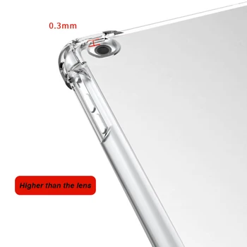 Pre Nový iPad 9.7 2017 2018 Prípade TPU Silikónový Transparentný Štíhly Kryt pre iPad Vzduchu 2 Vzduchu 4 Pro 10.5 11 12.9 2021 Mini 2 3 4 Funda