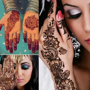 25g Black Henna Tattoo Vložiť Indickej Tela Farba Nepremokavé Body Art Krém U9I7