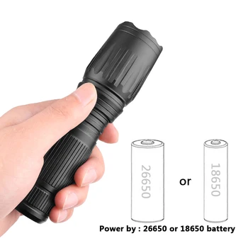 XHP50.2 4-core Vysoko Kvalitné Led Tactiacl Baterka Ultra Svetlé Nepremokavé Pochodeň Zoomovateľnom 5 Režimov 18650 26650 Batérie Svietidla