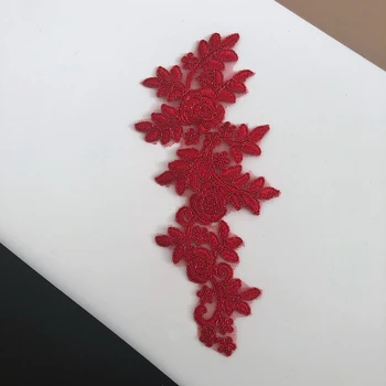 4pcs/Veľa Červená Žltá Balíku Modrá Čipky Nášivka Patch Flower Čipky Textílie pre Svadobný Odev, Svadobné Doplnky Handričkou DIY Plavidlá