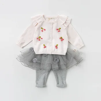 DBM12766 dave bella jar baby dievčatá módne kvetinový oka nohavice deti plnej dĺžke deti nohavice infant batoľa pevné nohavice