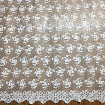 Mäkkého Tylu Kvet Prekrytie Čipky Textílie v Off White, Výšivky Mlieko Hodvábneho tylu textílie Na Svadby, Svadobné Šaty Flower Girl