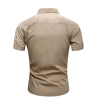 Nové Mužov Cargo Tričko Fashion Bežné 2021 Tričko Letné Štýl Bavlna Pevné Mens Príležitostných Tričko Nadrozmerná Vonkajšie pánske Tričko