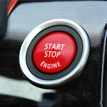1Set Engine Start Stop vypínač Tlačidlo Kryt Pre BMW E90 E91 E92 E93 E60 E84 E83 E70 E71, E72, Motor Auta Štart Stop vypínač Tlačidlo