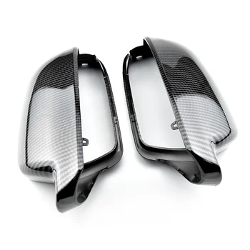 ABS materiálu Uhlíka vzhľad Zrkadlo Kryt Spätných Bočné Zrkadlo Spp S Riadku Pre Audi A3 8P A4 A5 B8 2008-2009 B8.5 rokov 2011-2016