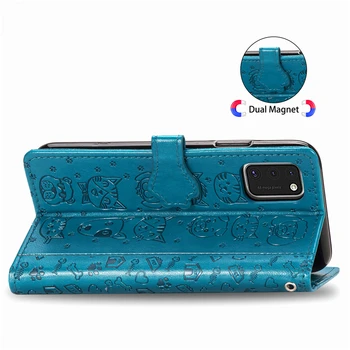 Cat & Dog Vzor Telefón puzdro Pre Samsung Galaxy A41 Wallet PU Kožené puzdro Pre Samsung A41 puzdro Pre Galaxy A41 6.1