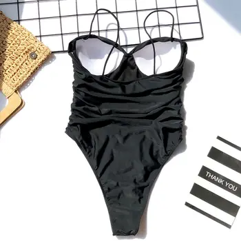 Meihuida Sexy Plavky 2020 Vysokej Nohe Rez Plávanie Oblek Pre Ženy Leopard Tlač Pevnej Plavky Čalúnená Push-up Bikini Set