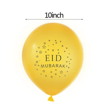10pcs Eid Mubarak Dekorácie Latexové Balóny Zlato, Striebro Ramadánu Kareem Dekor Globos Moslimských Islamskej DIY Festival Party Dodávky