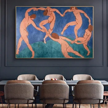 Henry Matisse Body Art Olejomaľba Tanec Plagát Plátno Na Maľovanie Moderná Obývacia Izba Domáce Dekorácie Nástenná Maľba (Bez Rámu)